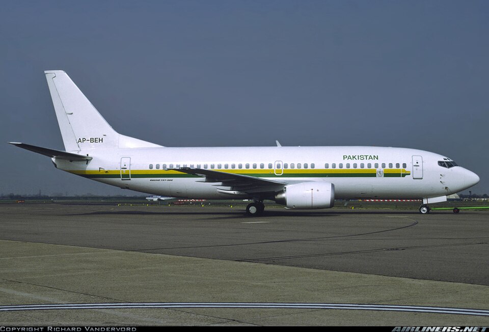 Aircraft registered AP-BEH