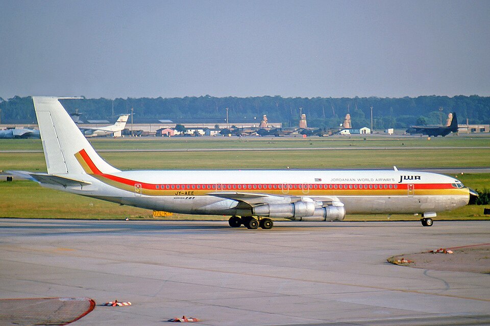 Aircraft registered JY-AEE