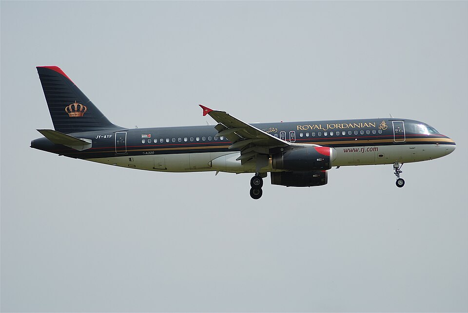 Aircraft registered JY-AYF